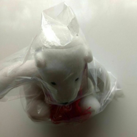 Coca-Cola-Mini White Polar Bear Plush Toy- NIP - Picture 3 of 3